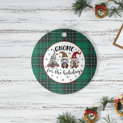Clan MacLean Hunting Ancient Tartan Tartan Crest Gnome Round Ceramic Ornament ZH89 MacLean Hunting Ancient Tartan Tartan Christmas