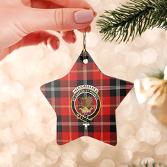 Clan Marjoribanks Tartan Crest Star Ceramic Ornament PA85 Marjoribanks Tartan Tartan Christmas