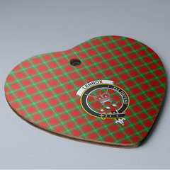 Clan Lennox Tartan Crest Heart Ceramic Ornament VZ80 Lennox Tartan Tartan Christmas
