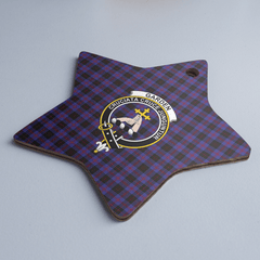 Clan Garden Tartan Crest Star Ceramic Ornament TA47 Garden Tartan Tartan Christmas
