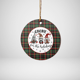 Clan Cumming Hunting Ancient Tartan Tartan Crest Gnome Round Ceramic Ornament NR61 Cumming Hunting Ancient Tartan Tartan Christmas