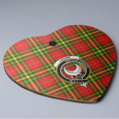 Clan Leask Tartan Crest Heart Ceramic Ornament YH17 Leask Tartan Tartan Christmas