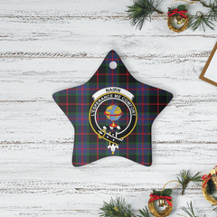 Clan Nairn Tartan Crest Star Ceramic Ornament EM98 Nairn Tartan Tartan Christmas