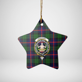 Clan Urquhart Modern Tartan Crest Star Ceramic Ornament YG35 Urquhart Modern Tartan Tartan Christmas