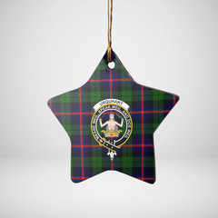 Clan Urquhart Modern Tartan Crest Star Ceramic Ornament YG35 Urquhart Modern Tartan Tartan Christmas