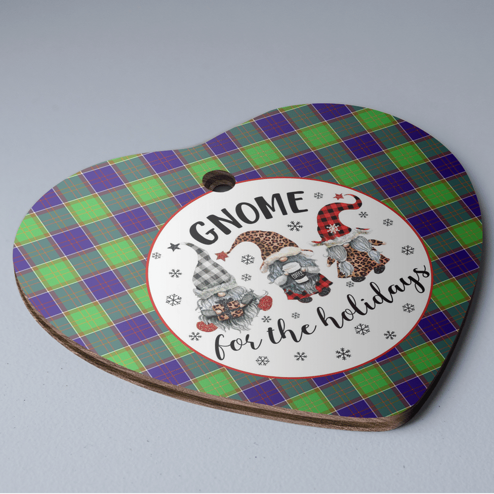 Clan Colville Tartan Tartan Crest Gnome Heart Ceramic Ornament JS88 Colville Tartan Tartan Christmas