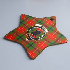 Clan Turnbull Dress Tartan Crest Star Ceramic Ornament VD41 Turnbull Dress Tartan Tartan Christmas