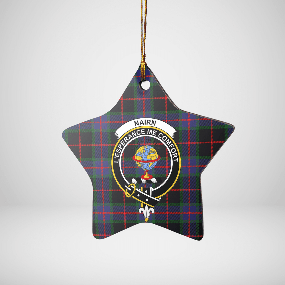 Clan Nairn Tartan Crest Star Ceramic Ornament EM98 Nairn Tartan Tartan Christmas