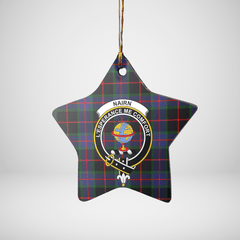 Clan Nairn Tartan Crest Star Ceramic Ornament EM98 Nairn Tartan Tartan Christmas