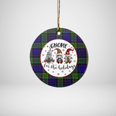Clan Newman Tartan Tartan Crest Gnome Round Ceramic Ornament DK70 Newman Tartan Tartan Christmas