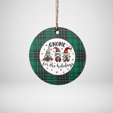 Clan MacLean Hunting Ancient Tartan Tartan Crest Gnome Round Ceramic Ornament ZH89 MacLean Hunting Ancient Tartan Tartan Christmas