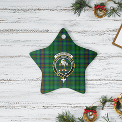 Clan Cranstoun Tartan Crest Star Ceramic Ornament PN95 Cranstoun Tartan Tartan Christmas