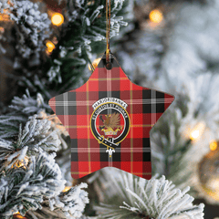 Clan Marjoribanks Tartan Crest Star Ceramic Ornament PA85 Marjoribanks Tartan Tartan Christmas