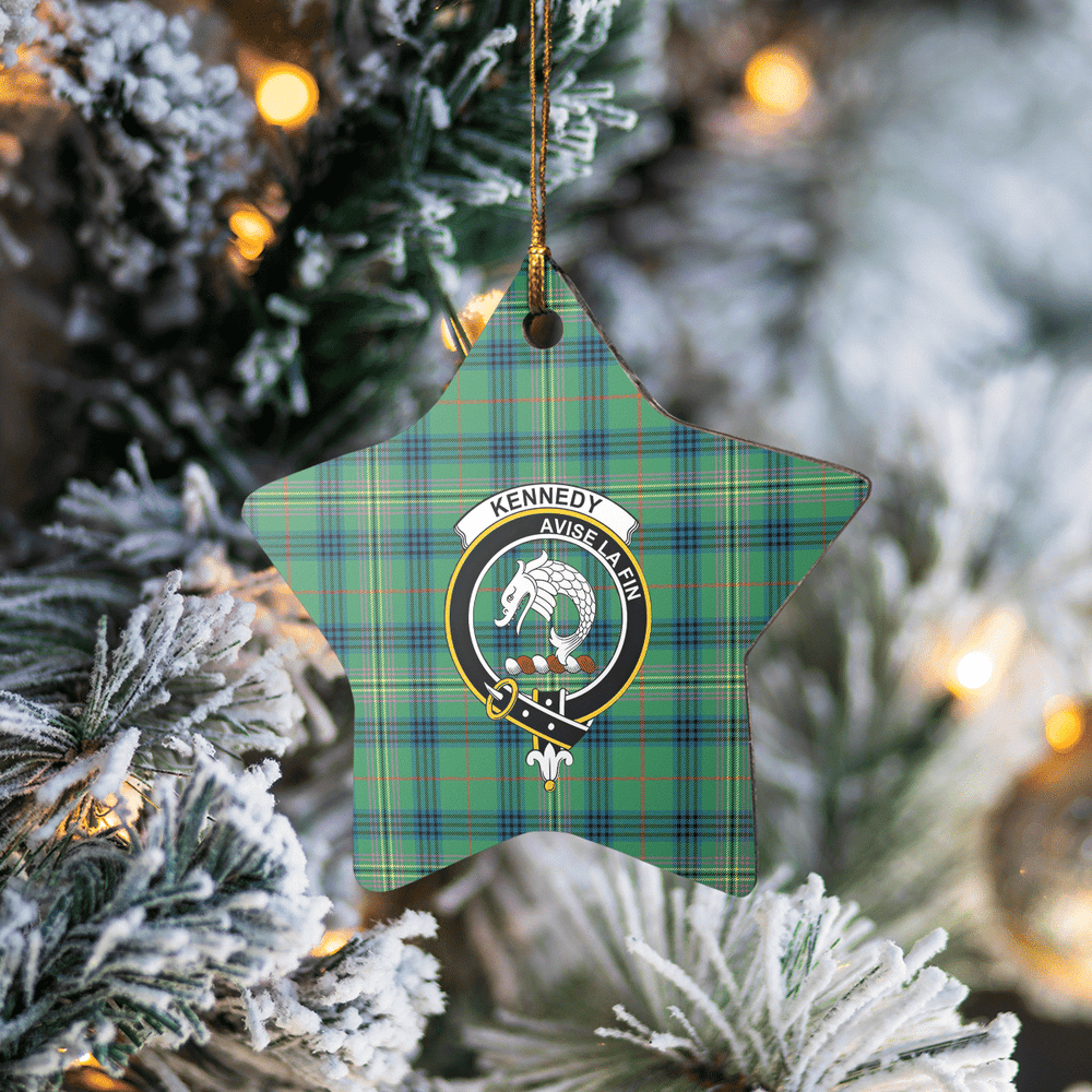 Clan Kennedy Ancient Tartan Crest Star Ceramic Ornament ZP64 Kennedy Ancient Tartan Tartan Christmas