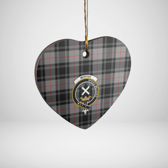Clan Moffat Modern Tartan Crest Heart Ceramic Ornament AC47 Moffat Modern Tartan Tartan Christmas