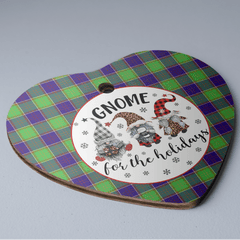Clan Dalrymple Tartan Tartan Crest Gnome Heart Ceramic Ornament ET11 Dalrymple Tartan Tartan Christmas