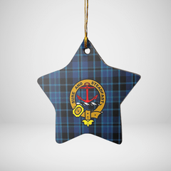 Clan Clark 2 Tartan Crest Star Ceramic Ornament CQ61 Clark 2 Tartan Tartan Christmas