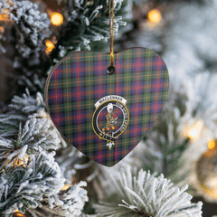Clan MacLennan Tartan Crest Heart Ceramic Ornament CX74 MacLennan Tartan Tartan Christmas