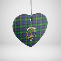 Clan Gordon Modern Tartan Crest Heart Ceramic Ornament FN63 Gordon Modern Tartan Tartan Christmas