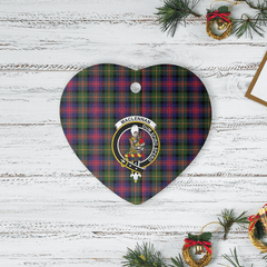 Clan MacLennan Tartan Crest Heart Ceramic Ornament CX74 MacLennan Tartan Tartan Christmas