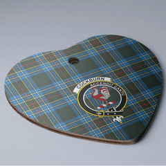 Clan Cockburn Modern Tartan Crest Heart Ceramic Ornament HI91 Cockburn Modern Tartan Tartan Christmas