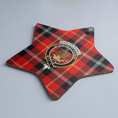 Clan Marjoribanks Tartan Crest Star Ceramic Ornament PA85 Marjoribanks Tartan Tartan Christmas