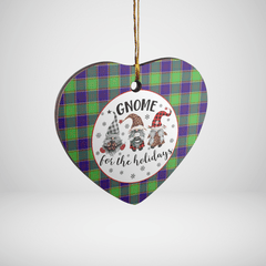 Clan Colville Tartan Tartan Crest Gnome Heart Ceramic Ornament JS88 Colville Tartan Tartan Christmas
