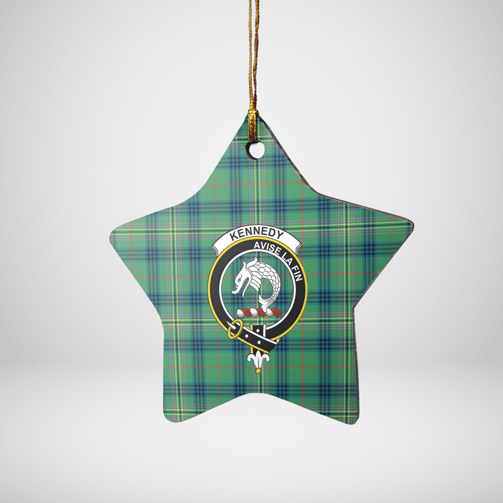 Clan Kennedy Ancient Tartan Crest Star Ceramic Ornament ZP64 Kennedy Ancient Tartan Tartan Christmas