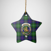 Clan MacThomas Modern Tartan Crest Star Ceramic Ornament QU38 MacThomas Modern Tartan Tartan Christmas