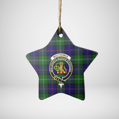 Clan MacThomas Modern Tartan Crest Star Ceramic Ornament QU38 MacThomas Modern Tartan Tartan Christmas