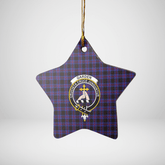 Clan Garden Tartan Crest Star Ceramic Ornament TA47 Garden Tartan Tartan Christmas