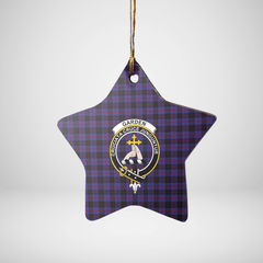 Clan Garden Tartan Crest Star Ceramic Ornament TA47 Garden Tartan Tartan Christmas