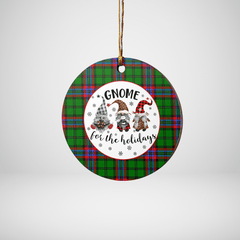 Clan McGeachie Tartan Tartan Crest Gnome Round Ceramic Ornament JA57 McGeachie Tartan Tartan Christmas