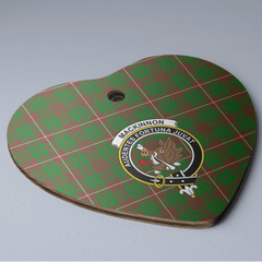 Clan MacKinnon Hunting Modern Tartan Crest Heart Ceramic Ornament MI83 MacKinnon Hunting Modern Tartan Tartan Christmas