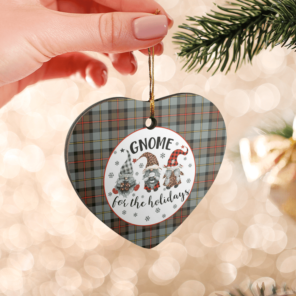 Clan MacLeod of Harris Weathered Tartan Tartan Crest Gnome Heart Ceramic Ornament BL74 MacLeod of Harris Weathered Tartan Tartan Christmas