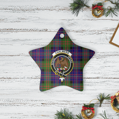 Clan Chalmer Tartan Crest Star Ceramic Ornament IJ85 Chalmer Tartan Tartan Christmas