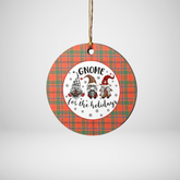 Clan Munro Ancient Tartan Tartan Crest Gnome Round Ceramic Ornament LP86 Munro Ancient Tartan Tartan Christmas