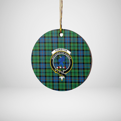 Clan Forsyth Ancient Tartan Crest Round Ceramic Ornament YI14 Forsyth Ancient Tartan Tartan Christmas