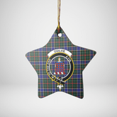 Clan Ogilvie Hunting Modern Tartan Crest Star Ceramic Ornament IA15 Ogilvie Hunting Modern Tartan Tartan Christmas