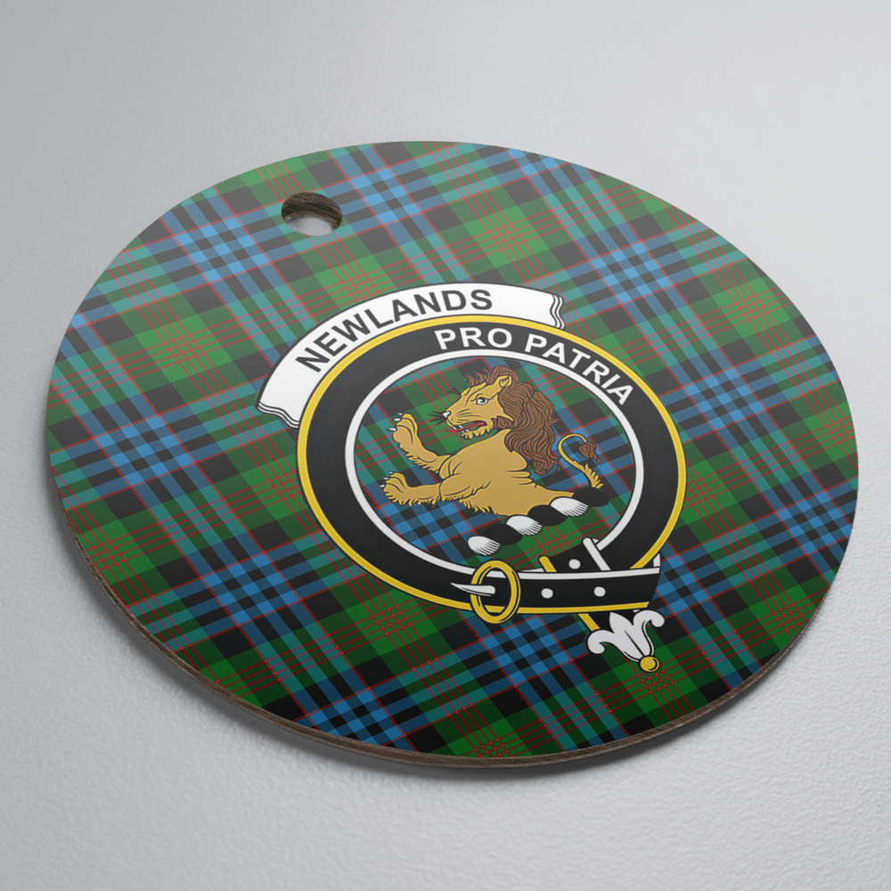 Clan Newlands Tartan Crest Round Ceramic Ornament ZI22 Newlands Tartan Tartan Christmas