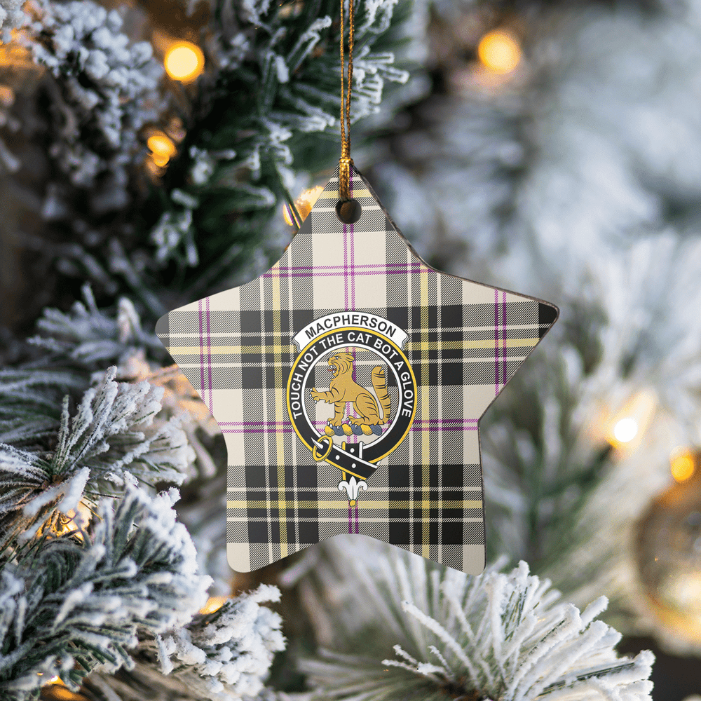 Clan MacPherson Dress Ancient Tartan Crest Star Ceramic Ornament DP49 MacPherson Dress Ancient Tartan Tartan Christmas