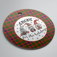 Clan Nithsdale District Tartan Tartan Crest Gnome Round Ceramic Ornament KR35 Nithsdale District Tartan Tartan Christmas