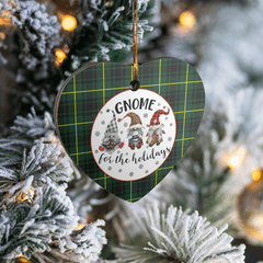 Clan MacArthur Modern Tartan Tartan Crest Gnome Heart Ceramic Ornament BD72 MacArthur Modern Tartan Tartan Christmas