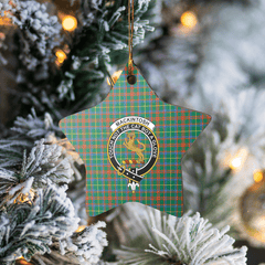 Clan MacKintosh Hunting Ancient Tartan Crest Star Ceramic Ornament DV43 MacKintosh Hunting Ancient Tartan Tartan Christmas