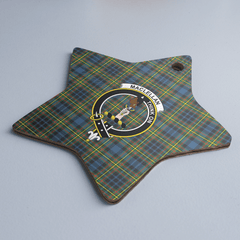 Clan MacLellan Ancient Tartan Crest Star Ceramic Ornament RK69 MacLellan Ancient Tartan Tartan Christmas