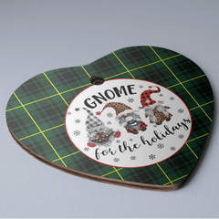 Clan MacArthur Modern Tartan Tartan Crest Gnome Heart Ceramic Ornament BD72 MacArthur Modern Tartan Tartan Christmas