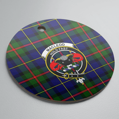 Clan MacLeod of Harris Modern Tartan Crest Round Ceramic Ornament PN80 MacLeod of Harris Modern Tartan Tartan Christmas