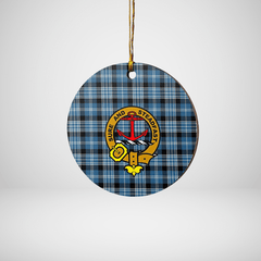 Clan Clark Ancient Tartan Crest Round Ceramic Ornament HG74 Clark Ancient Tartan Tartan Christmas