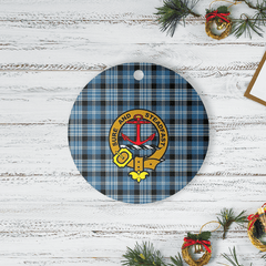Clan Clark Ancient Tartan Crest Round Ceramic Ornament HG74 Clark Ancient Tartan Tartan Christmas