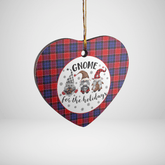 Clan Haldane 1 Tartan Tartan Crest Gnome Heart Ceramic Ornament FH45 Haldane 1 Tartan Tartan Christmas